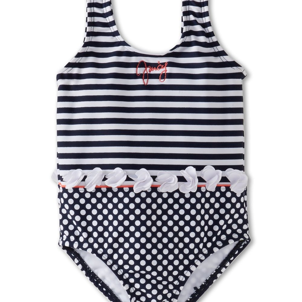 Juicy Couture Baby Girls Newborn Size 3 - 6 Months Bathing Suit Swimsuit Swim
